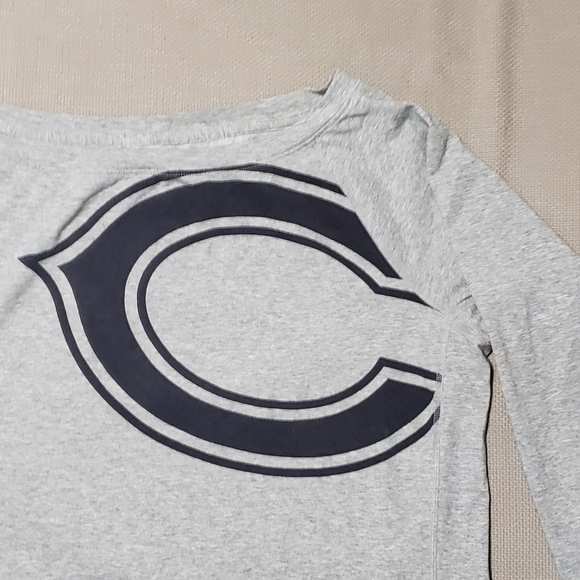 Nike Chicago Bears Off The Shoulder Woman's Long Sleeve  Shirt Gray Size Large - Picture 5 of 15